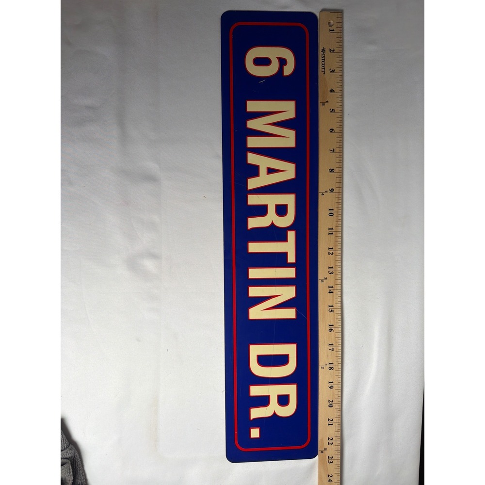 VINTAGE STYLE Street Sign Unisex OS Blue EXCELLENT